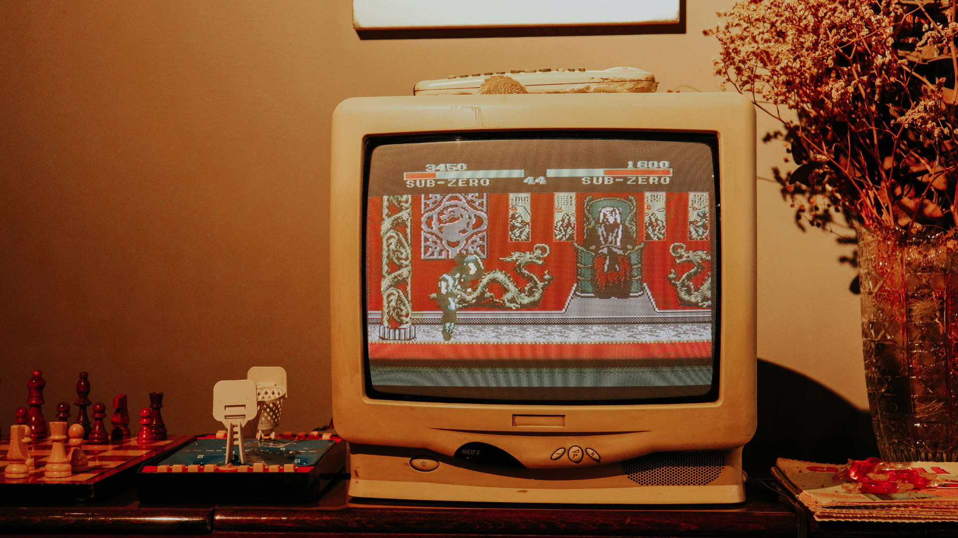 Vintage record store interior